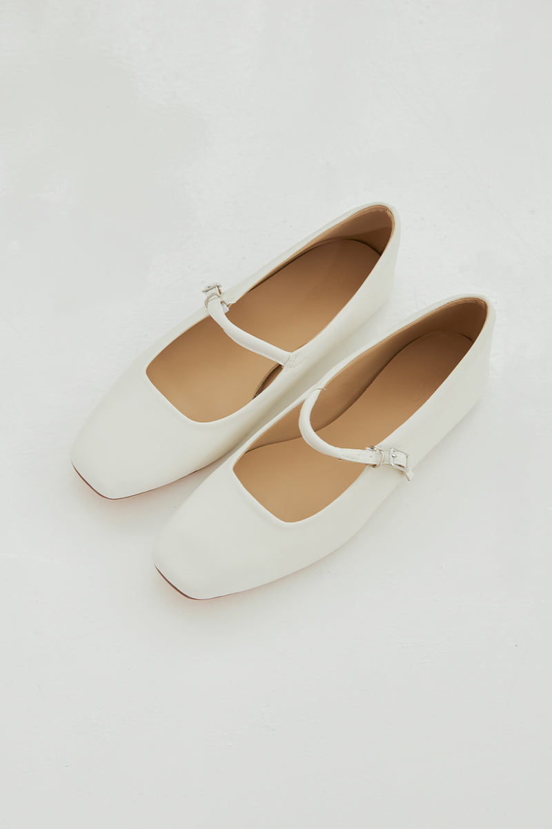 Adoria Maryjane Flats in Cream - Image 2