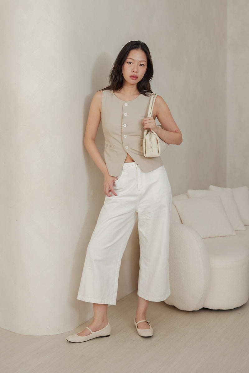 Adoria Maryjane Flats in Waterproof Linen - Image 2