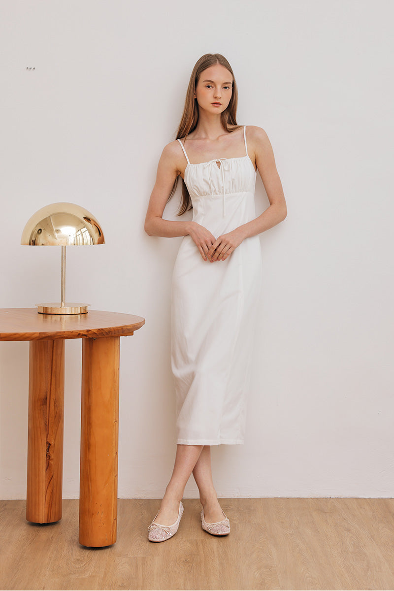Andrina Textured Sequin Flats in Cream - Image 2