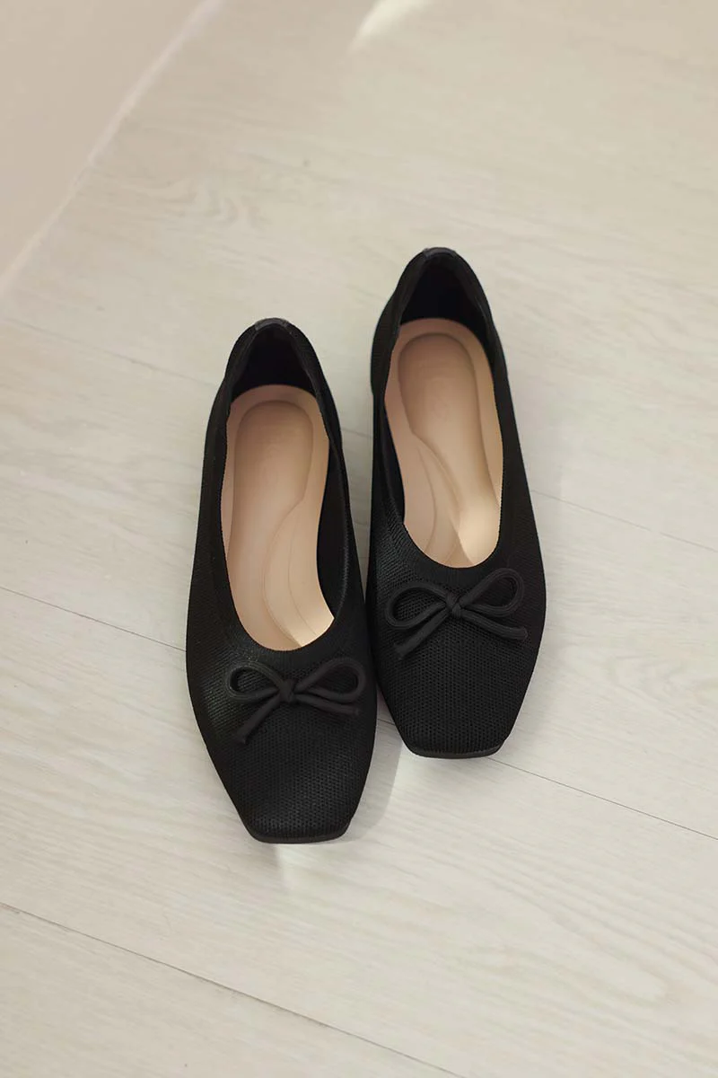 Balleta Cloud Flyknit Flats in Black - Image 3