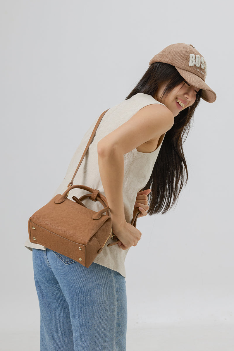 Boston Bowling Bag in Camel - Image 3