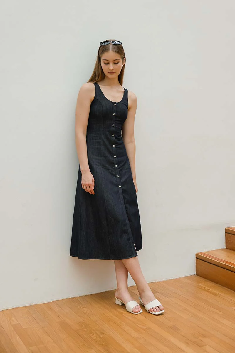 Carly Irregular Strap Heels in Waterproof Linen - Image 2