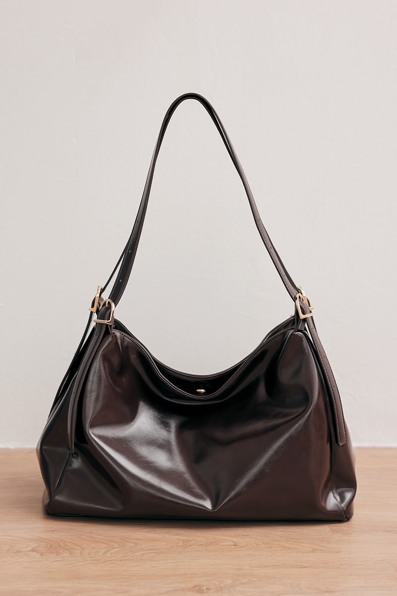 Chicago Double Handle Tote Bag in Espresso Brown - Image 6