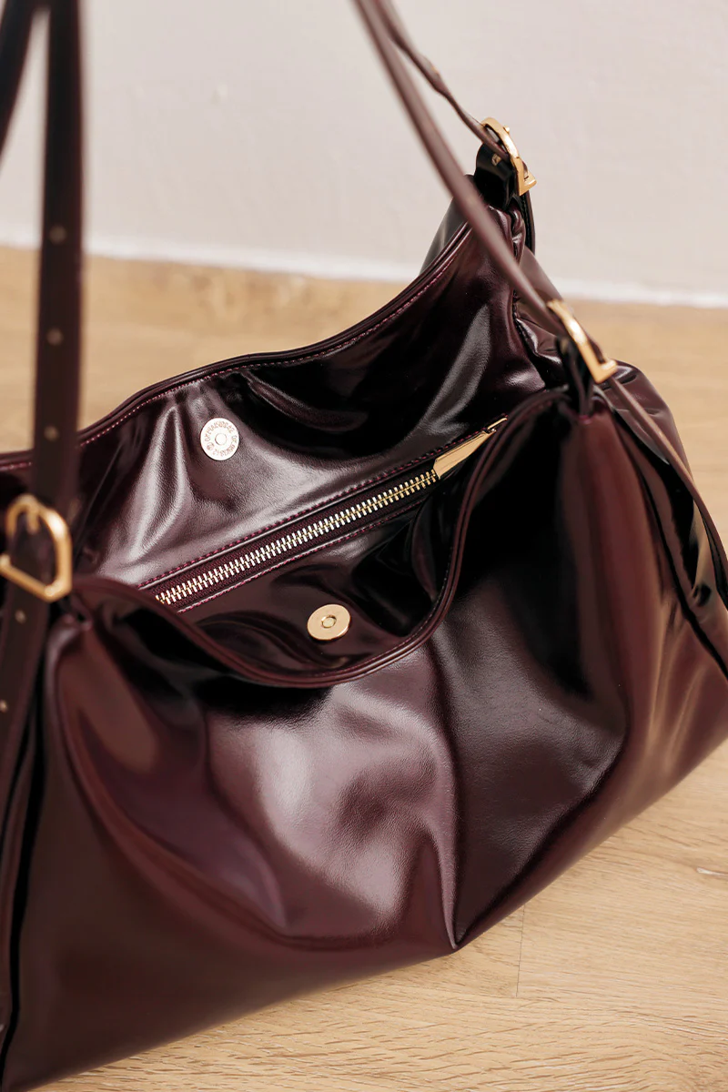 Chicago Double Handle Tote Bag in Wine - Image 5
