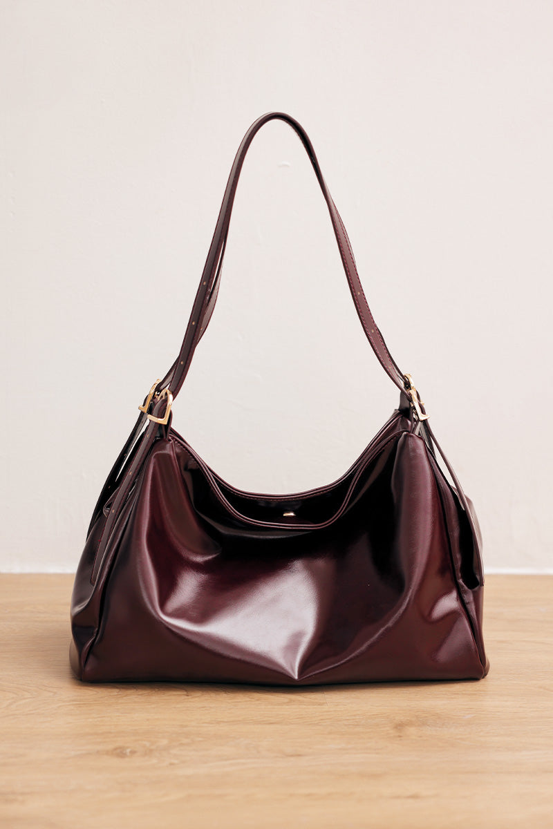 Chicago Double Handle Tote Bag in Wine - Image 6