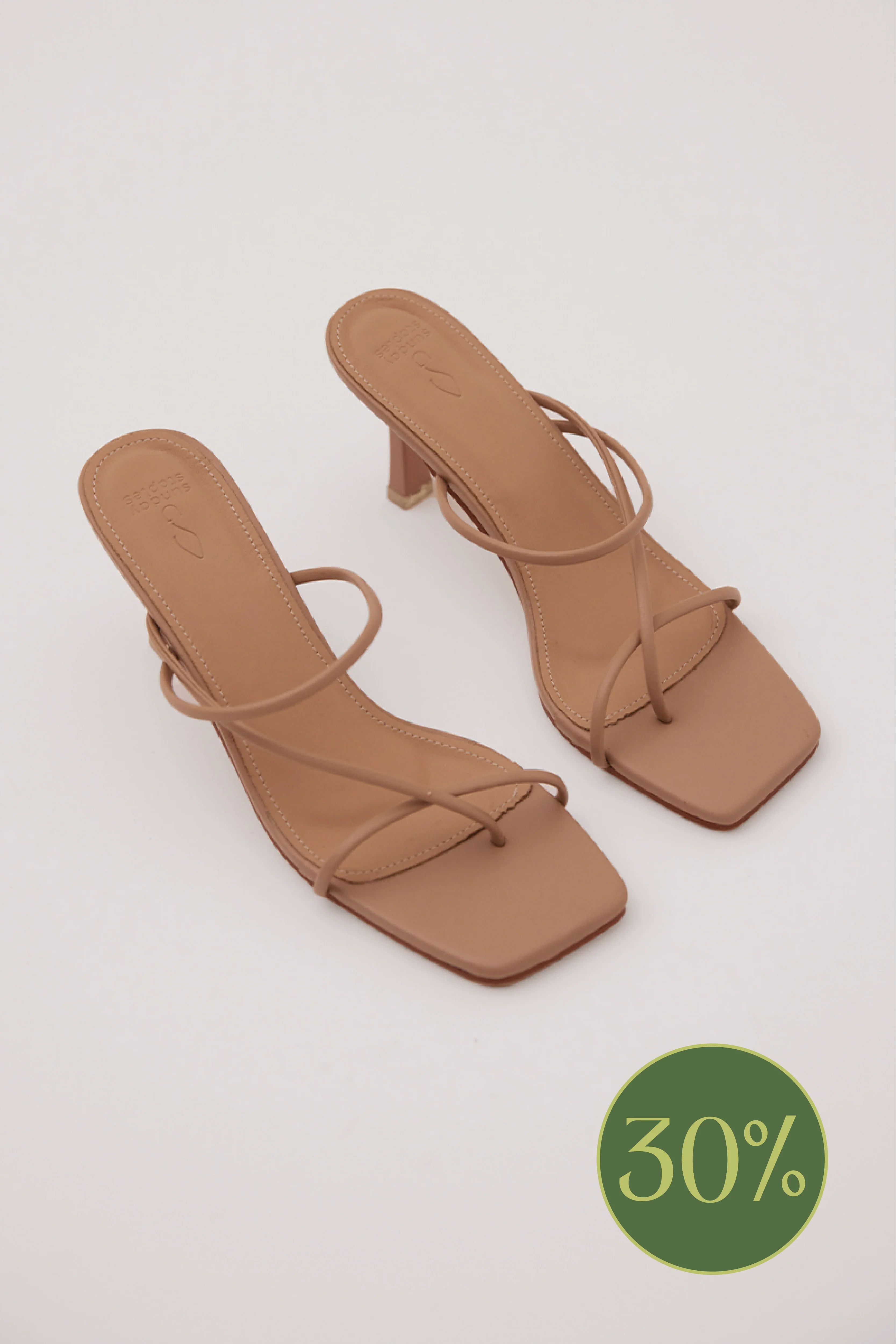 Christi Strappy Heels in Nude - Image 4