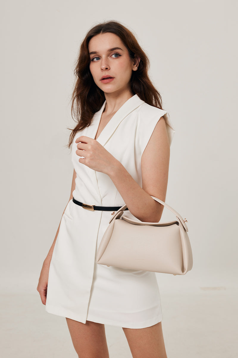 Milan 28 Top-handle Bag in Bone - Image 4
