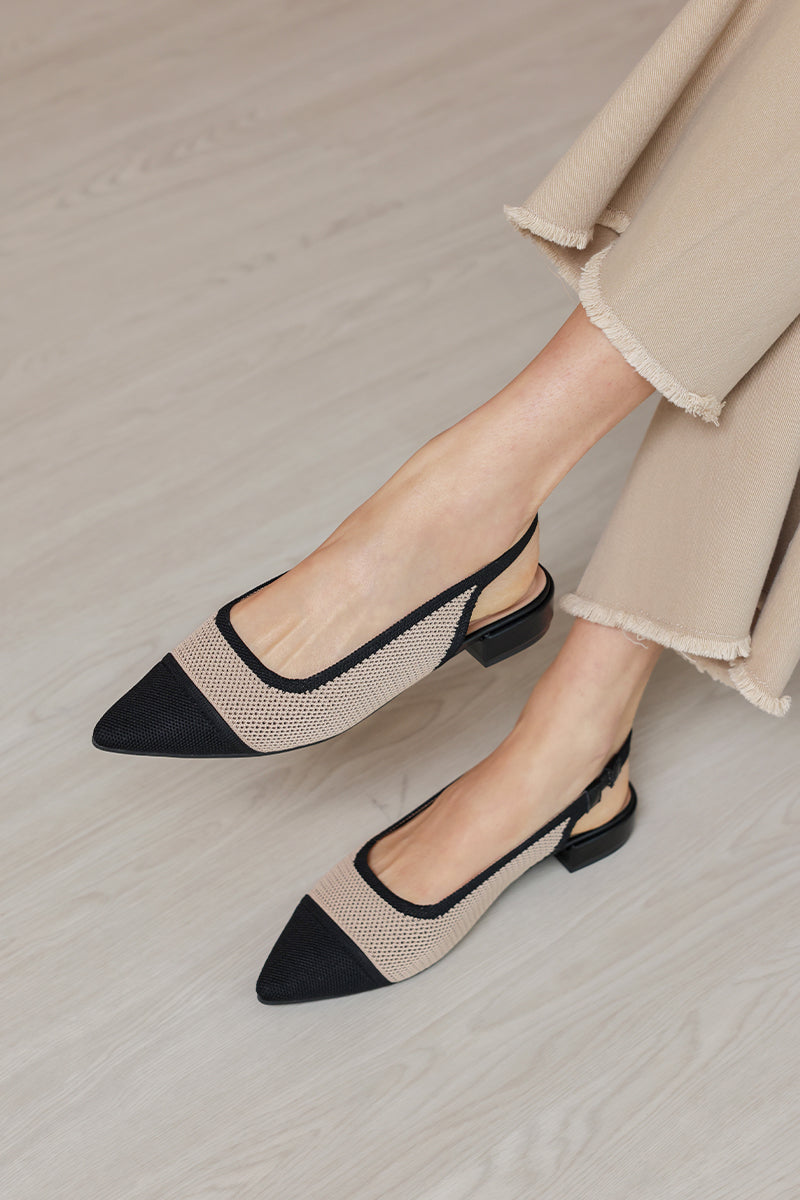 Dixie Flyknit Slingback Flats in Black Contrast - Image 5