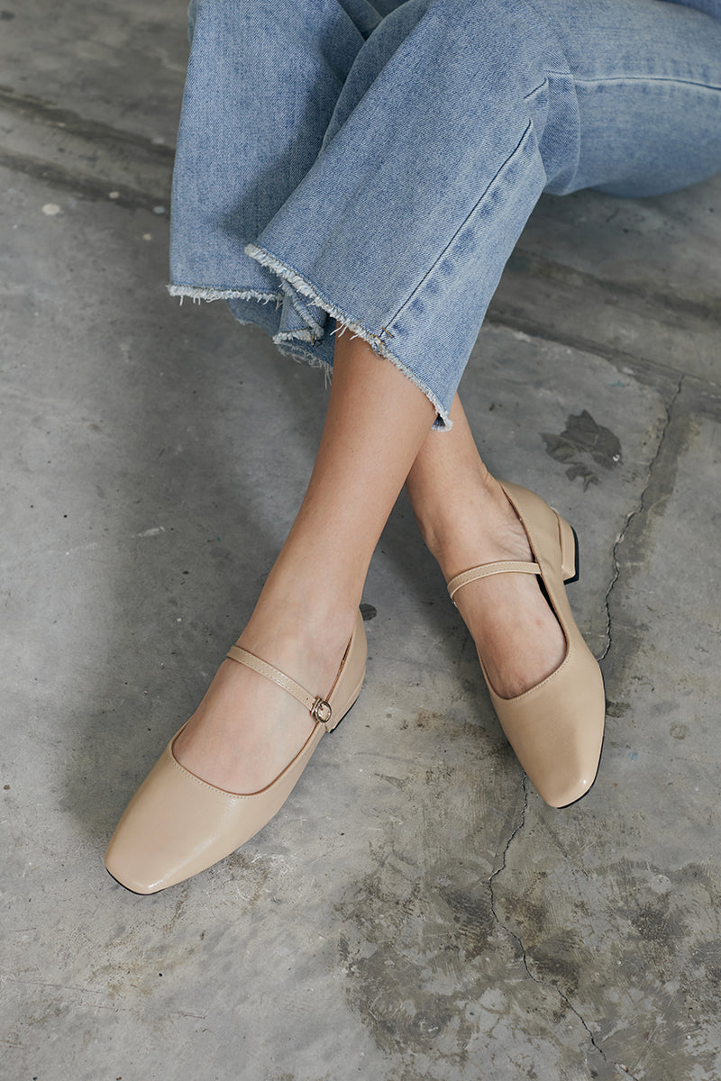 Emica Maryjane Flats in Nude - Image 6