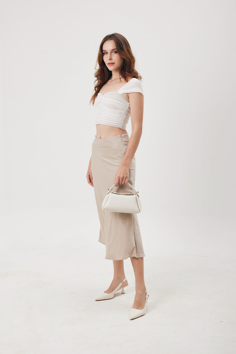 Fayth Ribbon Heels in Cream - Image 5