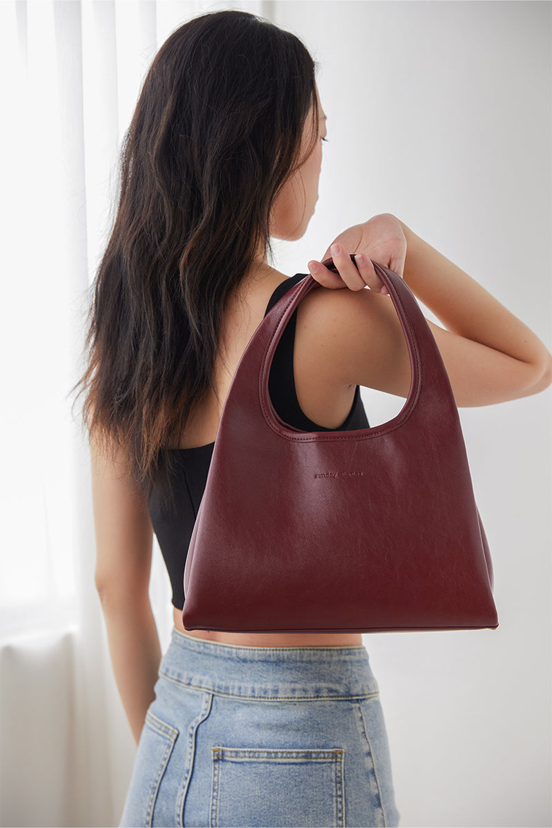 Fuji Small Hobo Bag in Ruby - Image 3