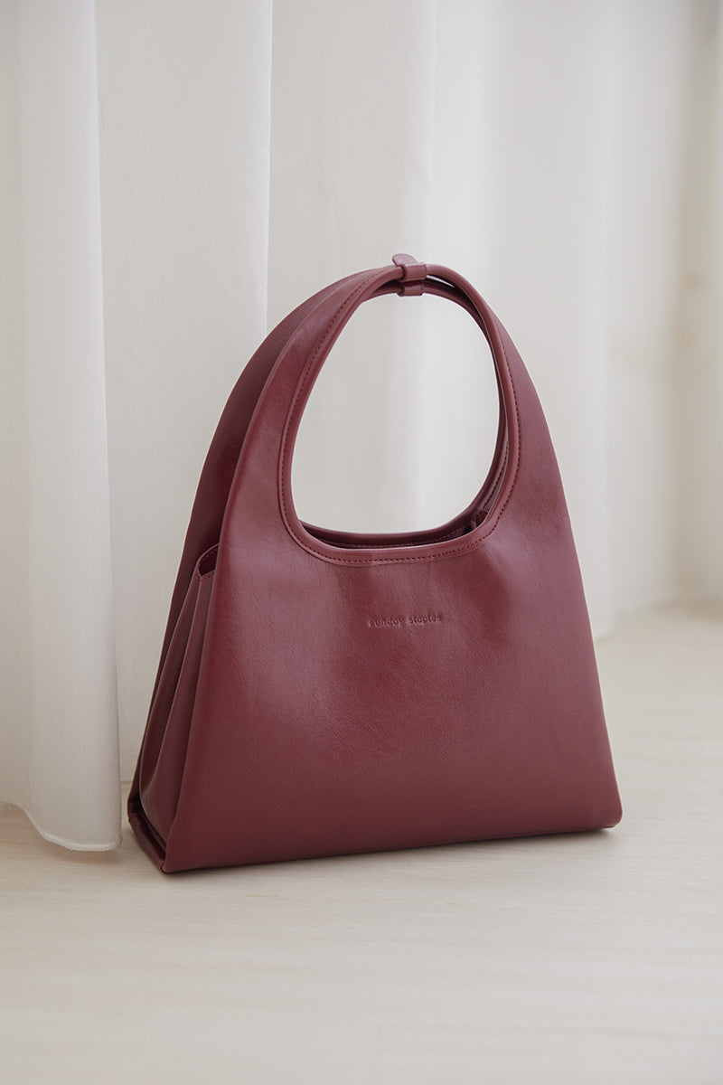 Fuji Small Hobo Bag in Ruby - Image 5