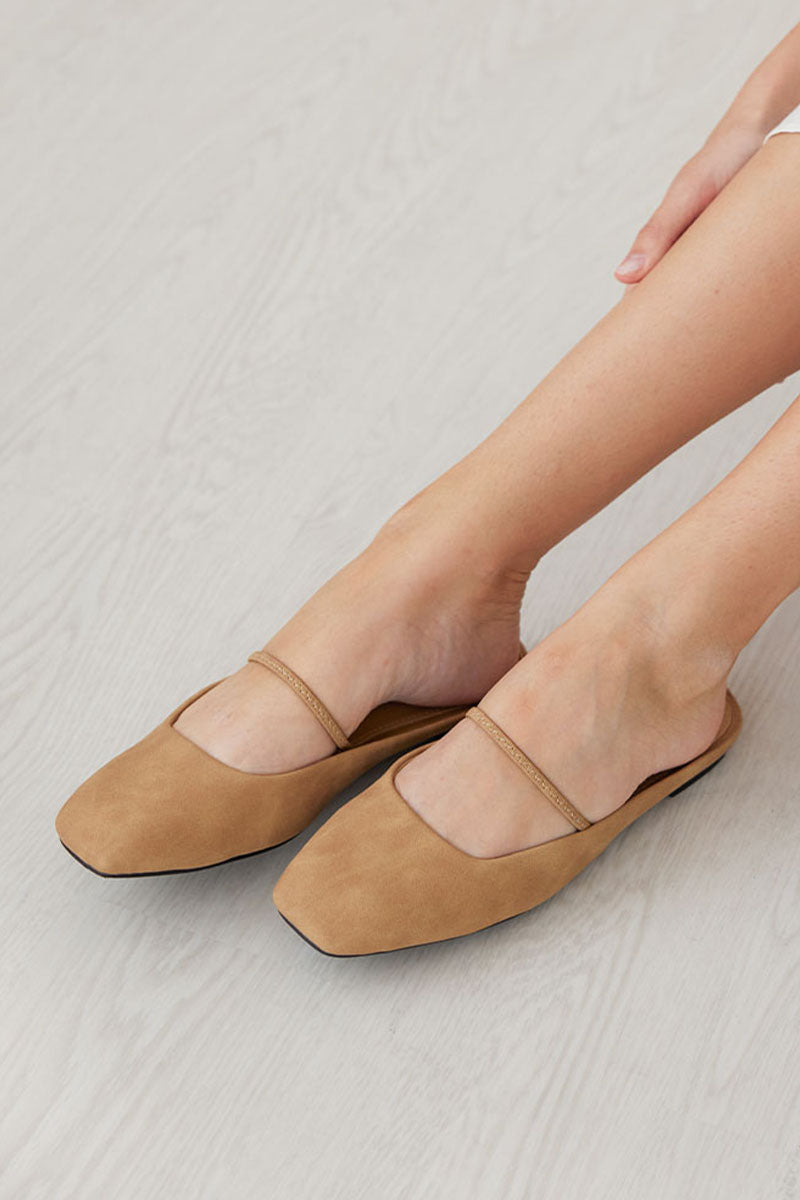 Greyer Slip-on Mule in Toffee Waterproof Suede - Image 3
