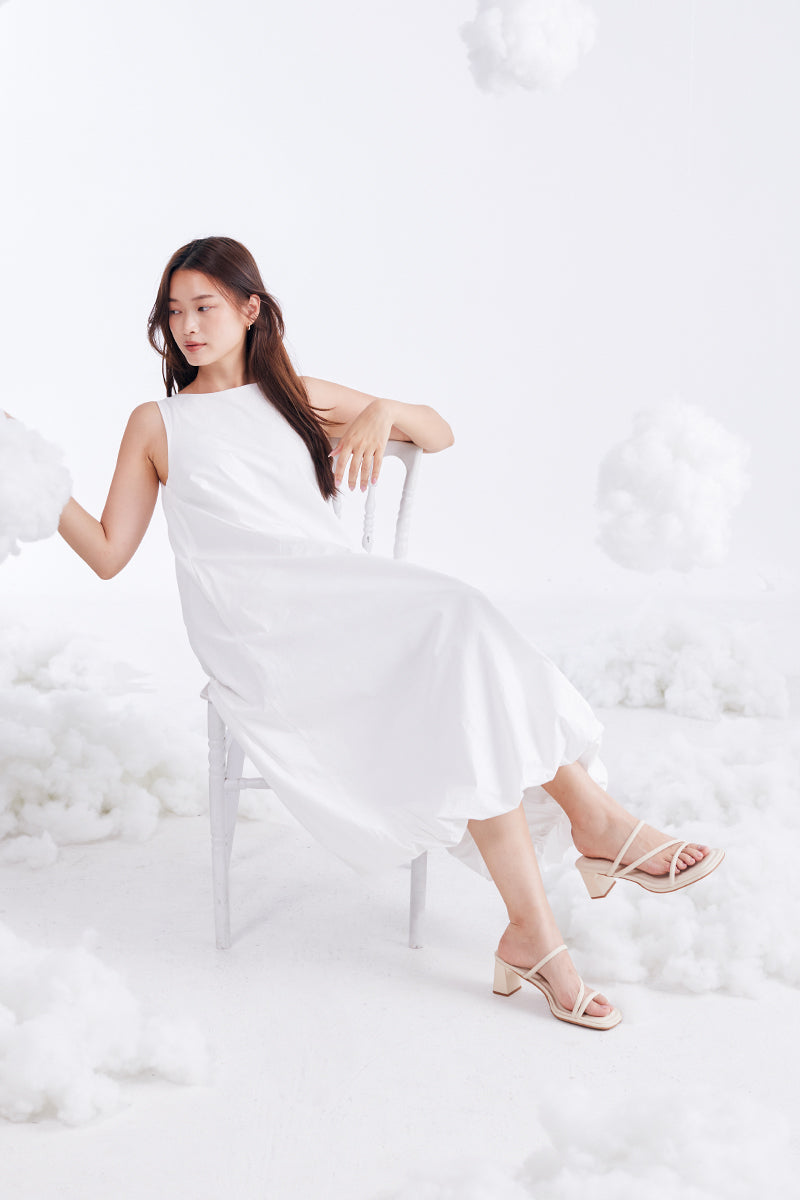 Haruna Strappy Cloud Heels in Cream - Image 3