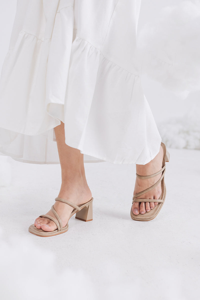 Haruna Strappy Cloud Heels in Taupe - Image 6