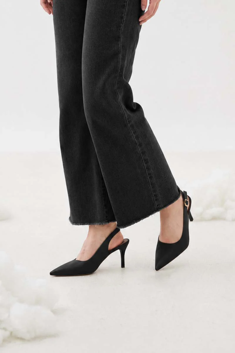 Ingrid Slingback Cloud Heels in Black - Image 3