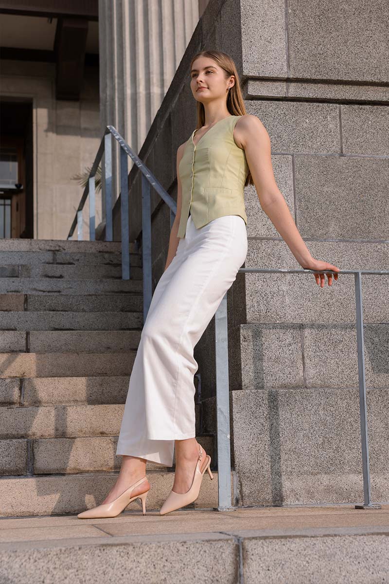 Ingrid Slingback Cloud Heels in Nude - Image 2