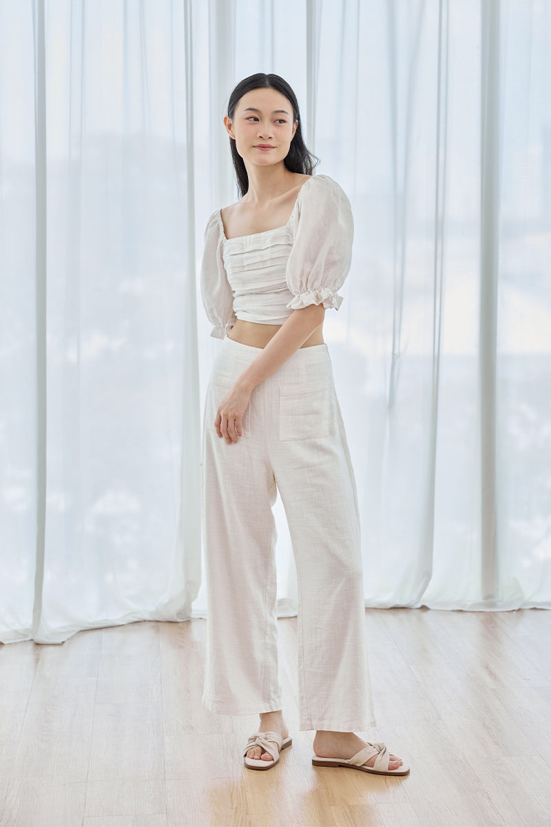 Jessa Cloud Sliders in Waterproof Linen - Image 3