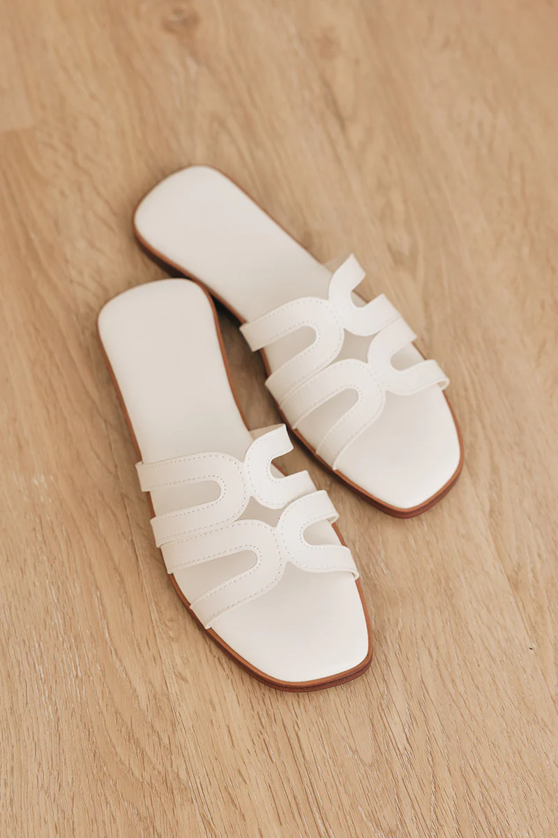 Kaela Cloud Sliders in Cream - Image 6