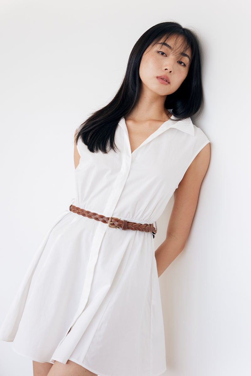 Karl Braided Leather Belt in Caramel - Image 5
