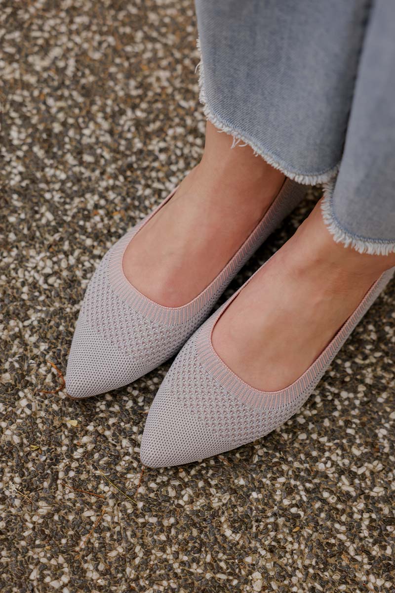 Koral Flyknit Flats in Dusty Blue and Pink - Image 2