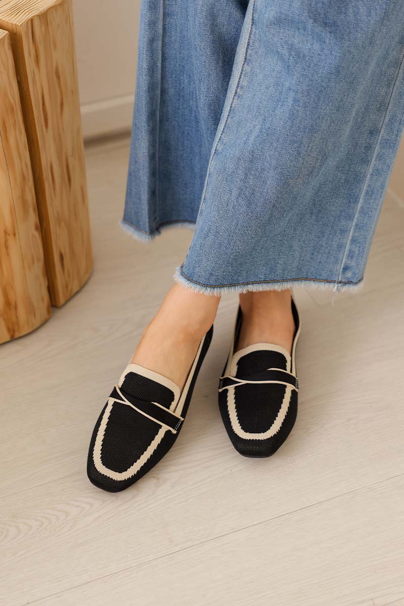 Kynn Flyknit Loafers in Contrast Black - Image 2