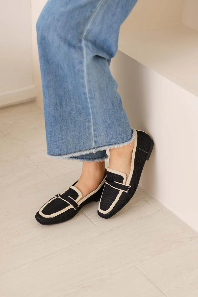 Kynn Flyknit Loafers in Contrast Black - Image 3