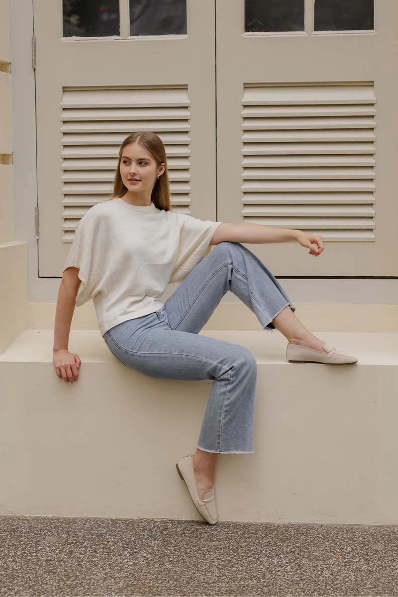 Kynn Flyknit Loafers in Nude - Image 2