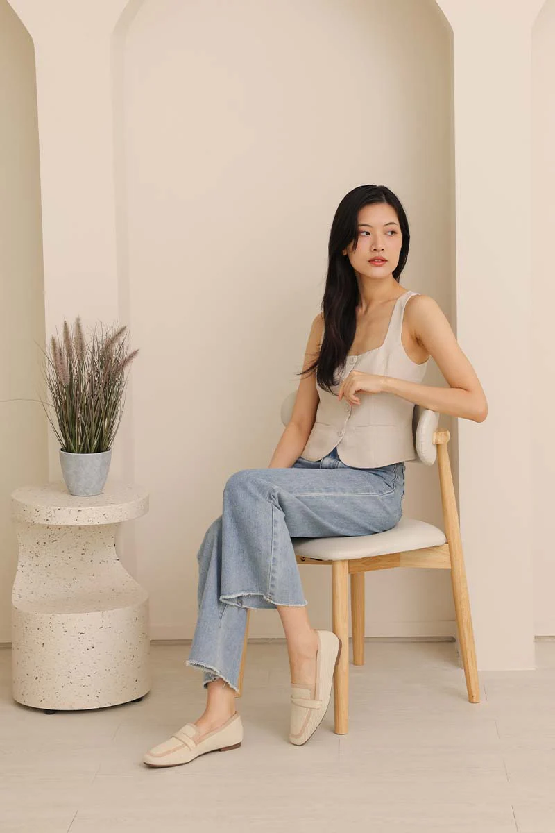 Kynn Flyknit Loafers in Nude - Image 4