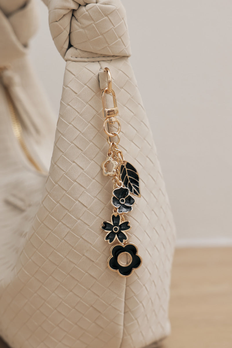 Kyoto Knotted Weaved Shoulder Bag in Cream - Image 5