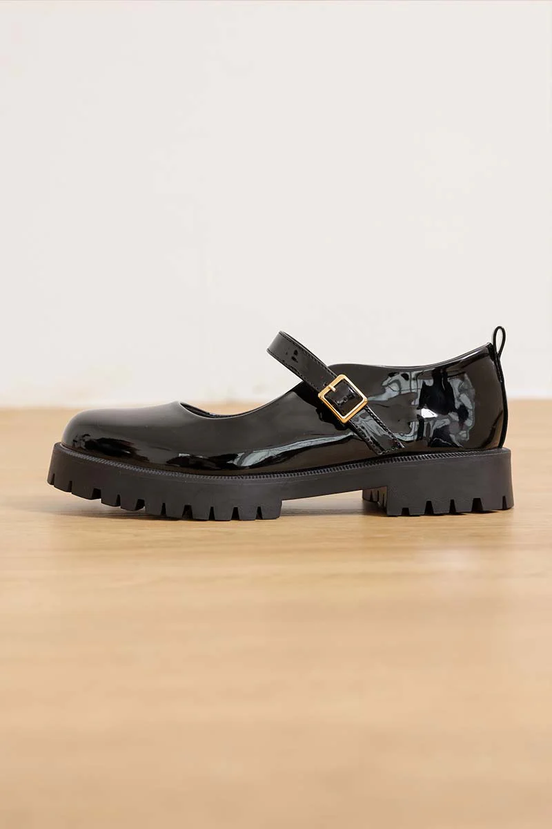 Lissa Patent Platform Mary Jane in Black - Image 8