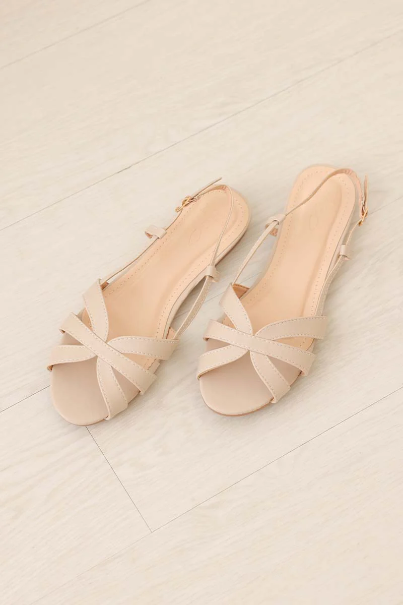 Lovi Interlocking Sandals in Light Taupe/Oat - Image 3