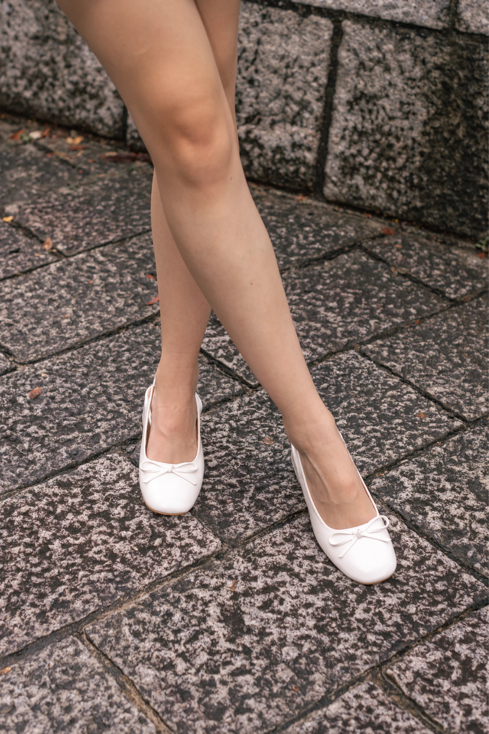 Lumi Ballet Slingback Heels in Cream - Image 2