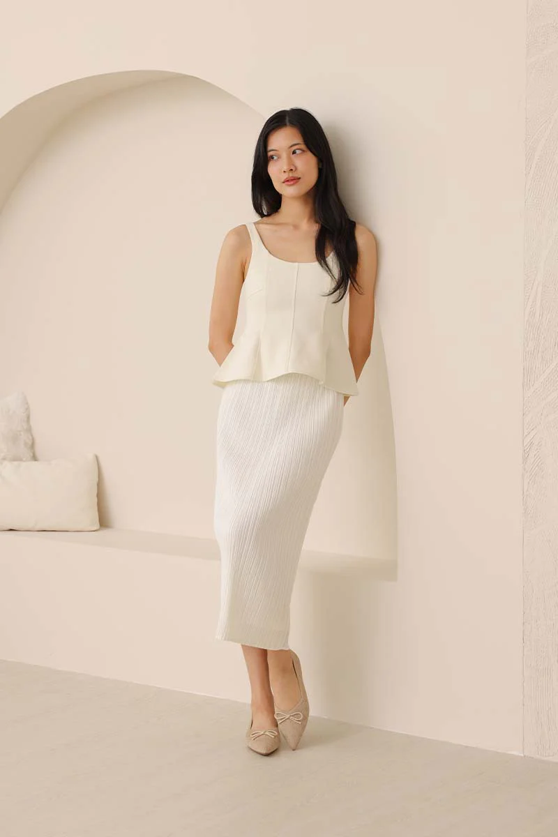 Lumina Bow Knit Flats in Nude - Image 2
