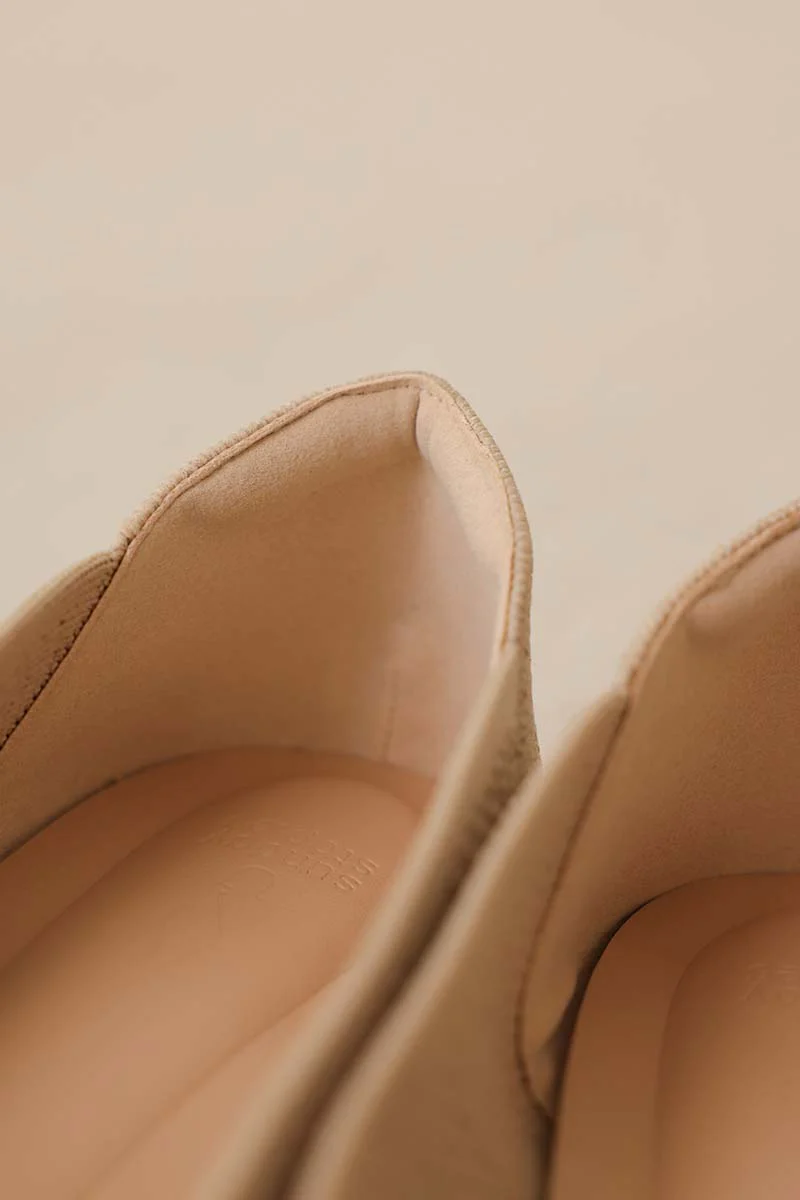 Lumina Bow Knit Flats in Nude - Image 5