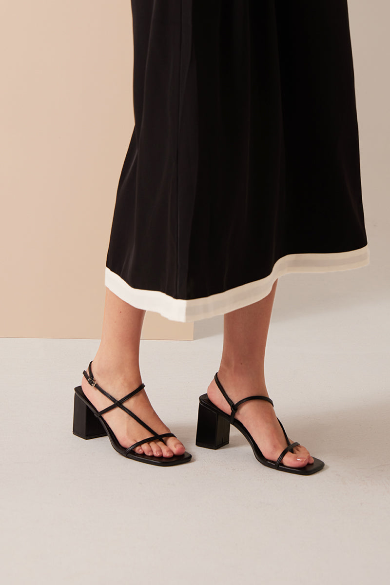Mattea Strappy Sandals in Black - Image 2