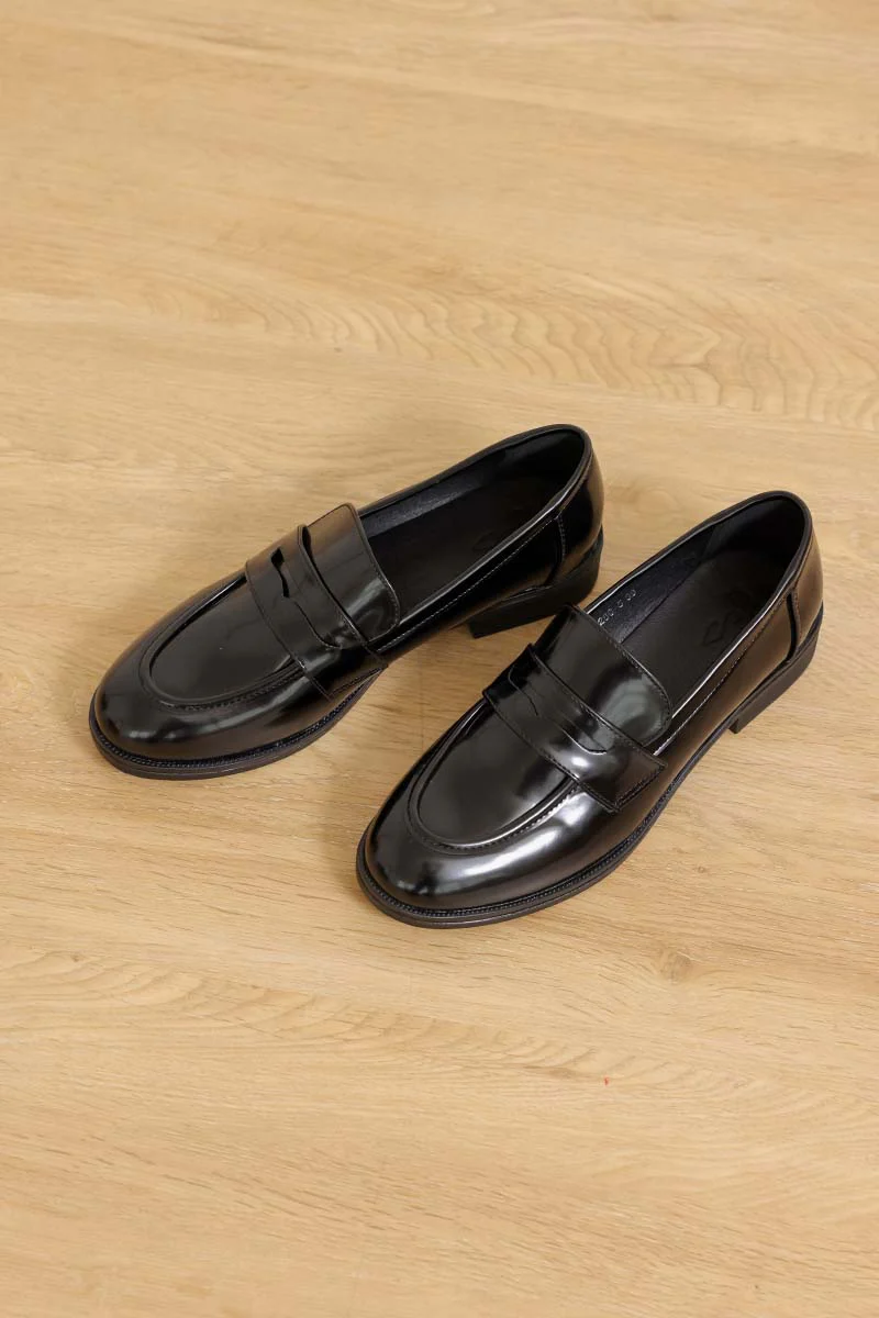 Mavi Patent Loafers in Black - Image 4