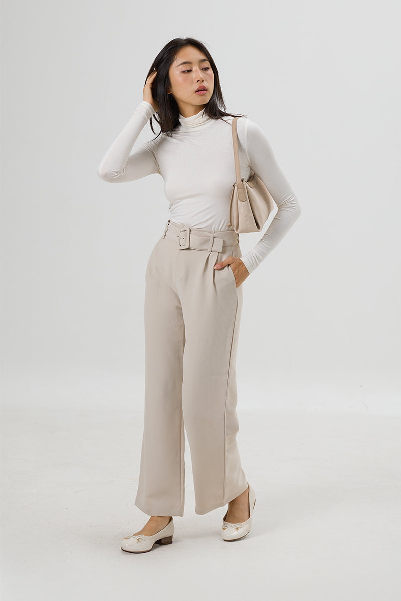 Megumi Ballet Cloud Flats in Cream - Image 2