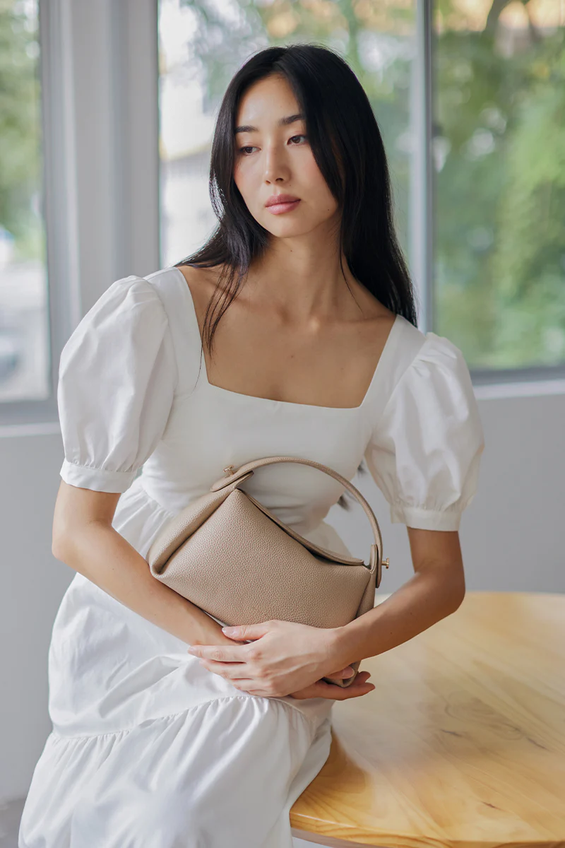 Milan 28 Top-handle Bag in Nude - Image 4