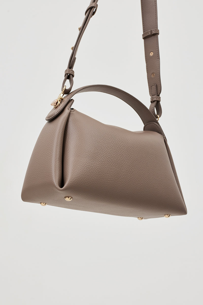 Milan 28 Top-handle Bag in Taupe - Image 6