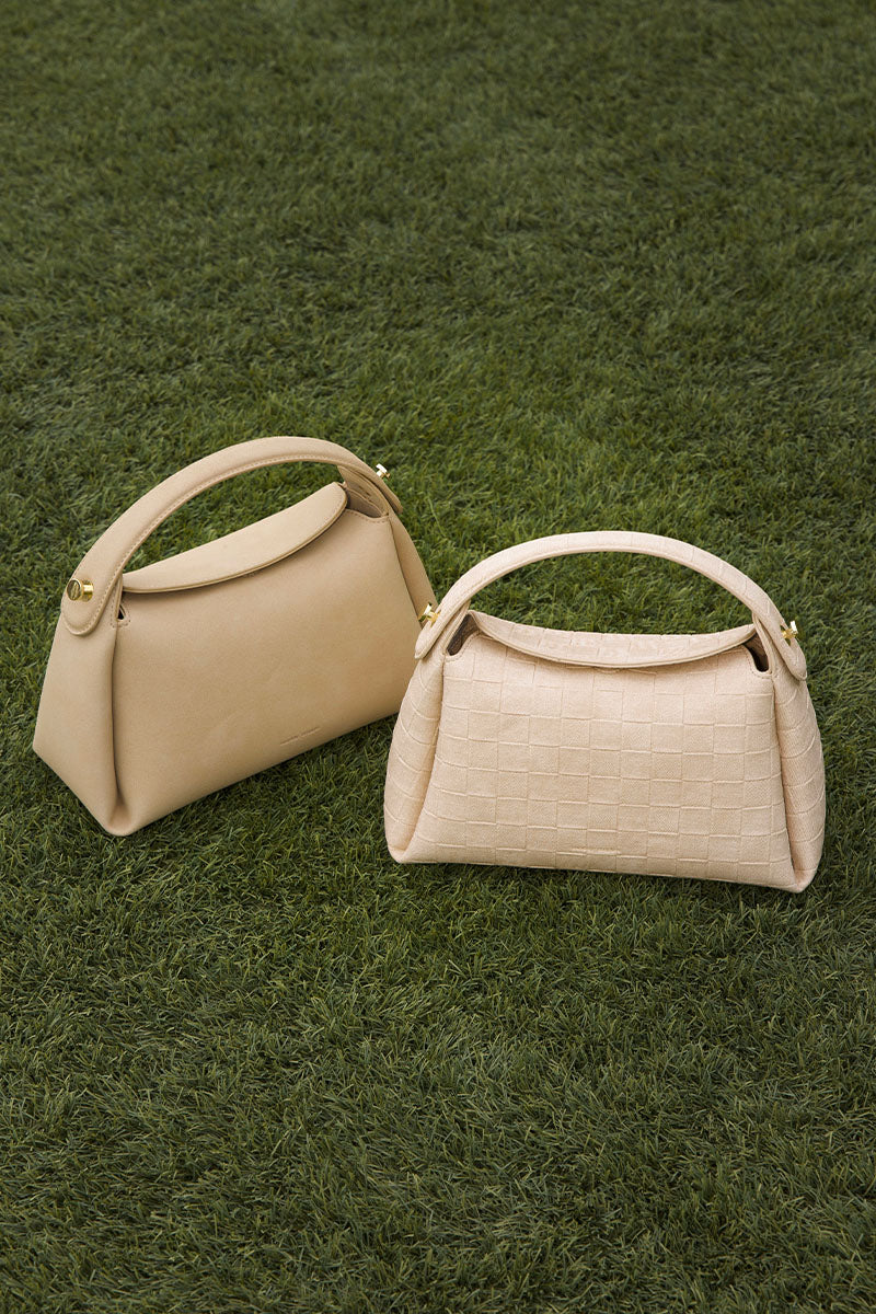 Milan 28 Waterproof Suede Top-handle Bag in Desert
