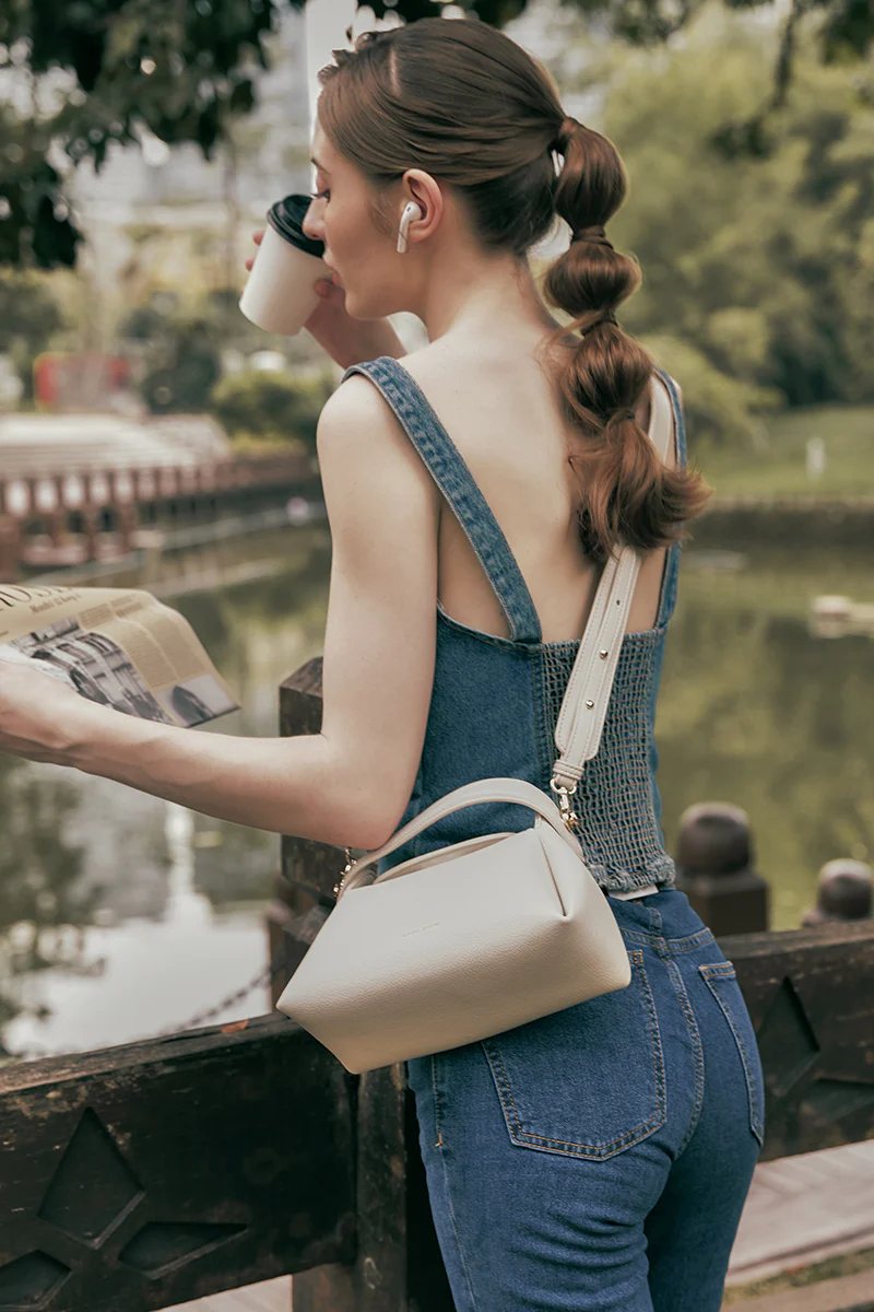 Milan Top-handle Bag in Chalk - Image 3