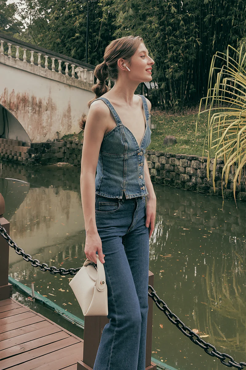 Milan Top-handle Bag in Chalk - Image 5