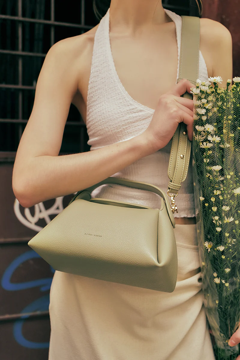 Milan Top-handle Bag in Sage - Image 2