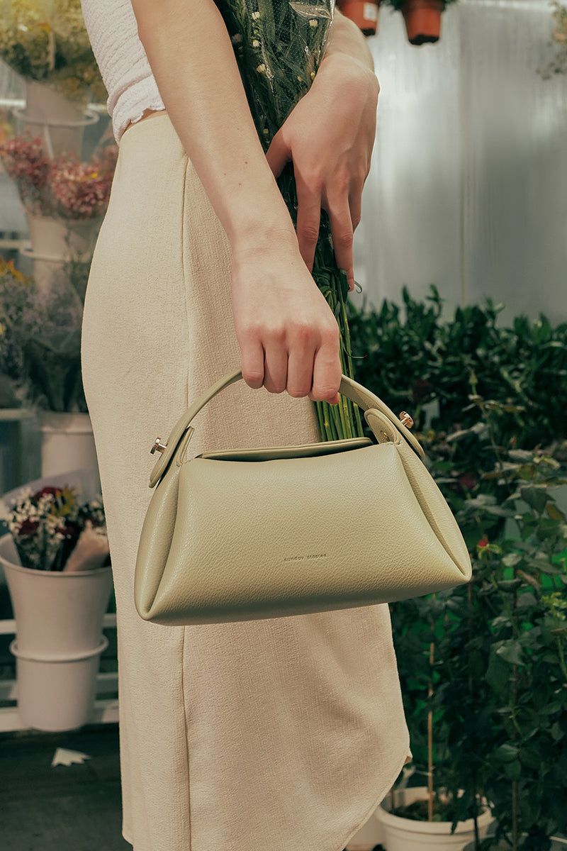 Milan Top-handle Bag in Sage - Image 3