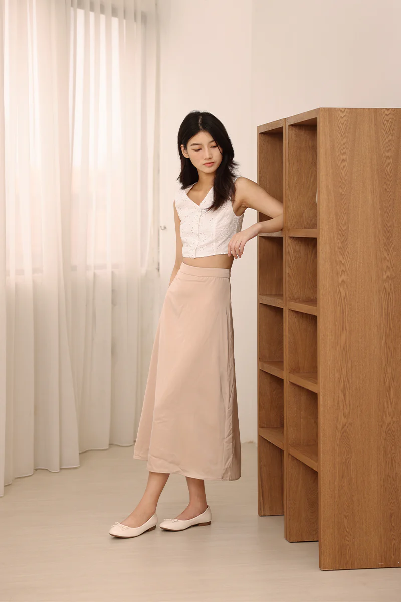 Milena Cloud Ballet Flats in Cream Patent - Image 5