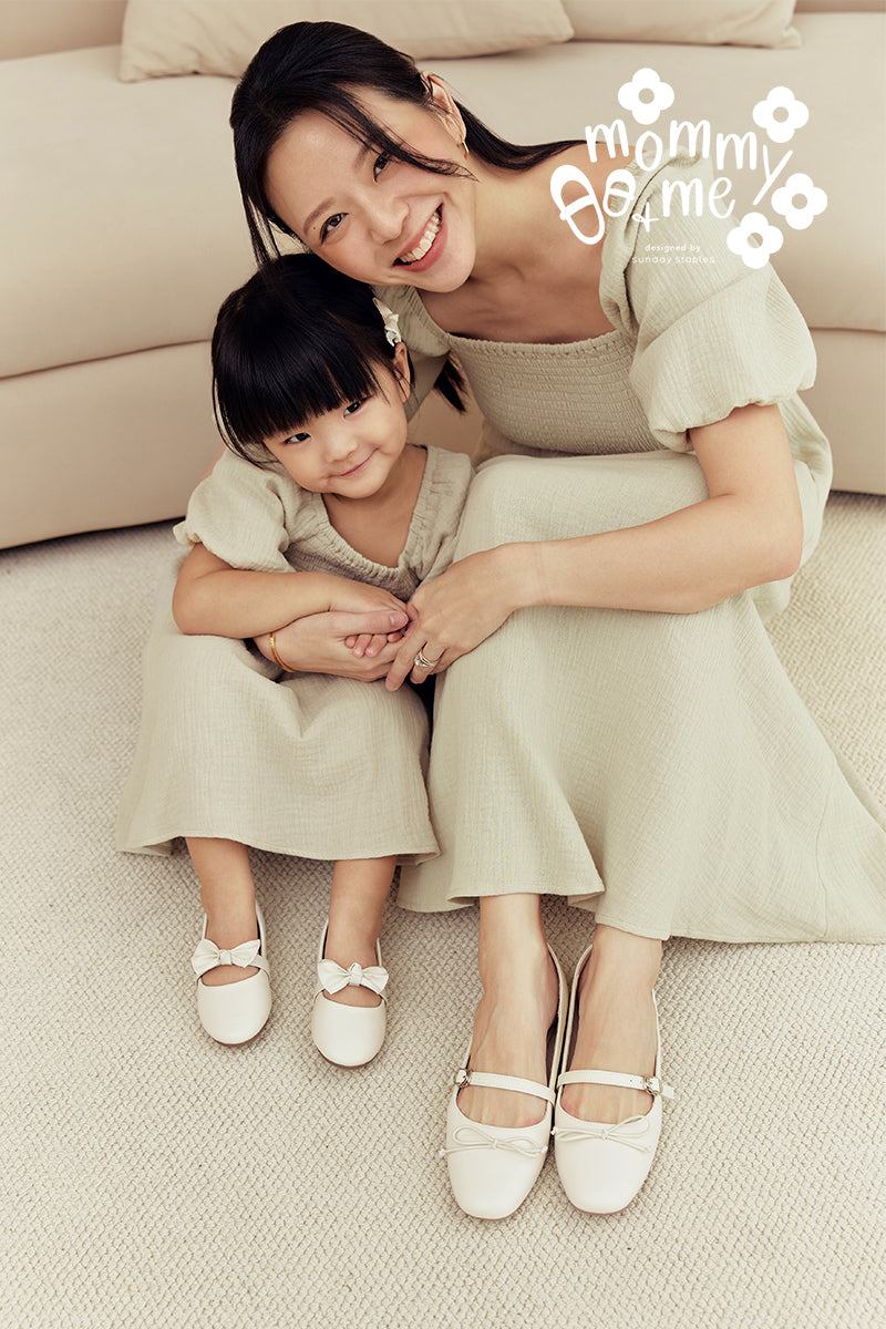 Misty Ballet Maryjane Flats in Cream