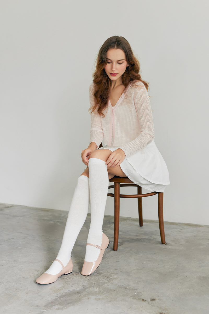 Noa Maryjane Flats in Nude - Image 3