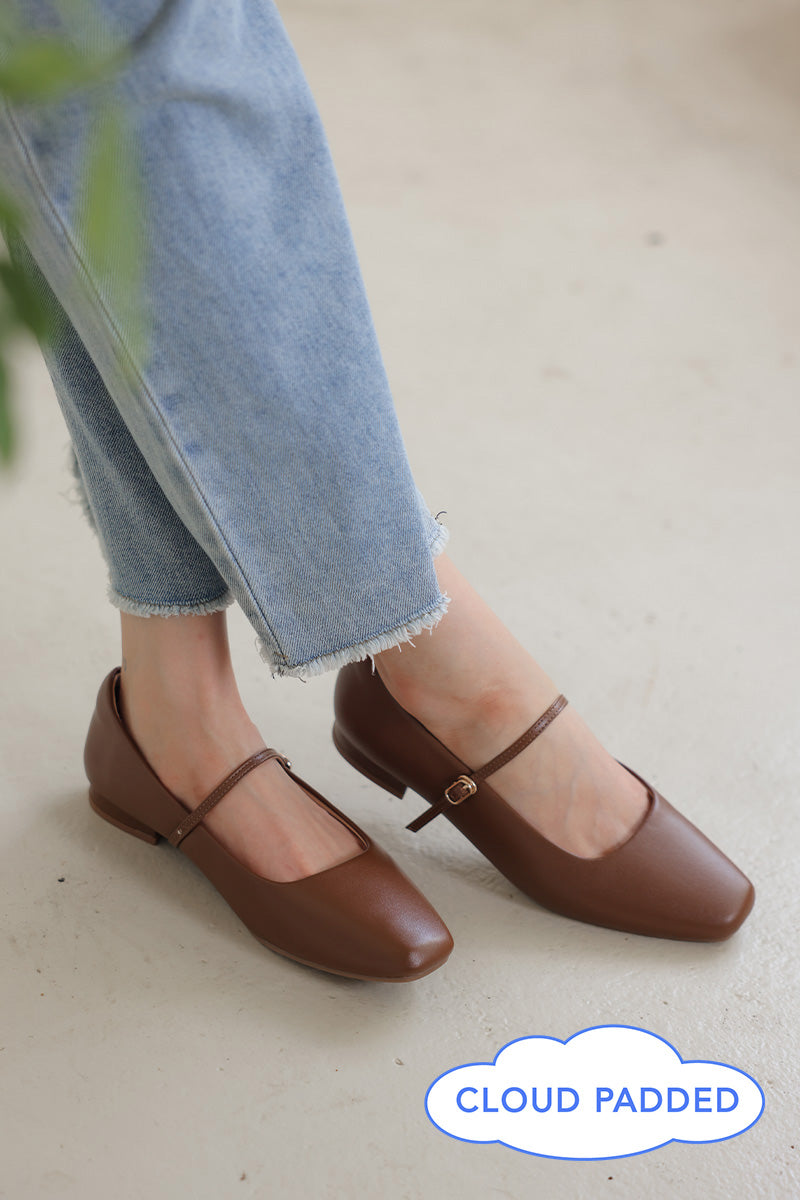 Norell Cloud Maryjane Flats in Brown