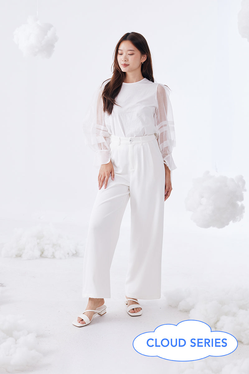 Odette Strappy Cloud Heels in Cream - Image 3